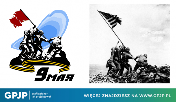 W Muromie radziecką flagę z wysiłkiem zatykają w ziemię... amerykańscy żołnierze.